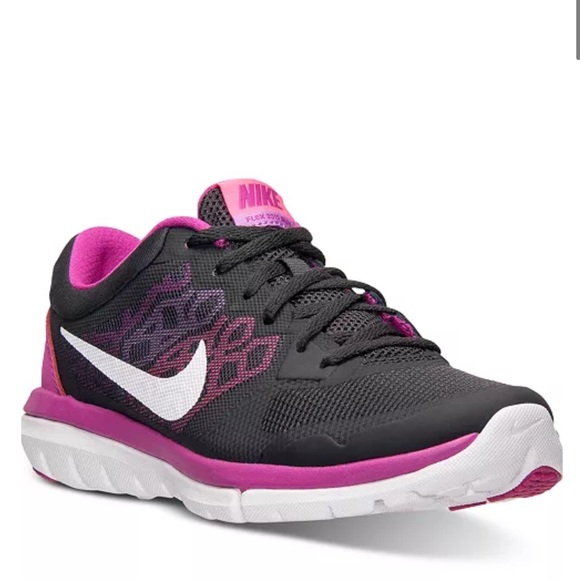 Nike Women's Black and Pink Running Shoes - Picture 1 of 11